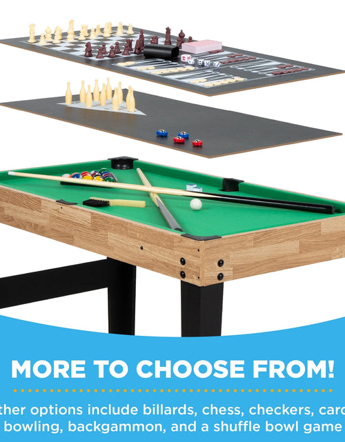 Load image into Gallery viewer, 2X4Ft 10-In-1 Combo Game Table Set W/ Hockey, Foosball, Pool, Shuffleboard, Ping Pong - Walnut
