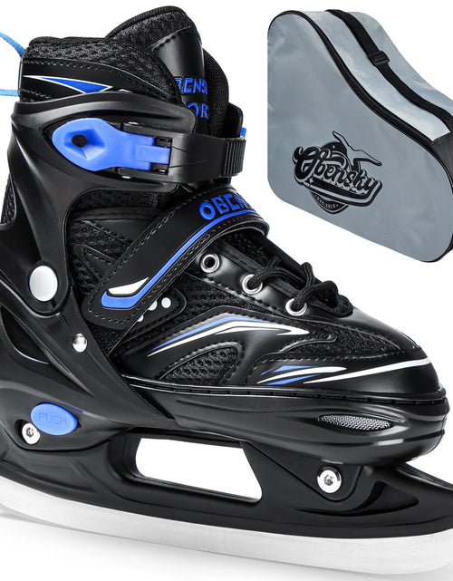 Load image into Gallery viewer, Adjustable Ice Skates - Kids Ice Skates for Beginners, Girls and Boys - Soft Padding and Reinforced Ankle Support - Fun Ice Hockey Lace-Up Skates for Outdoor and Rink
