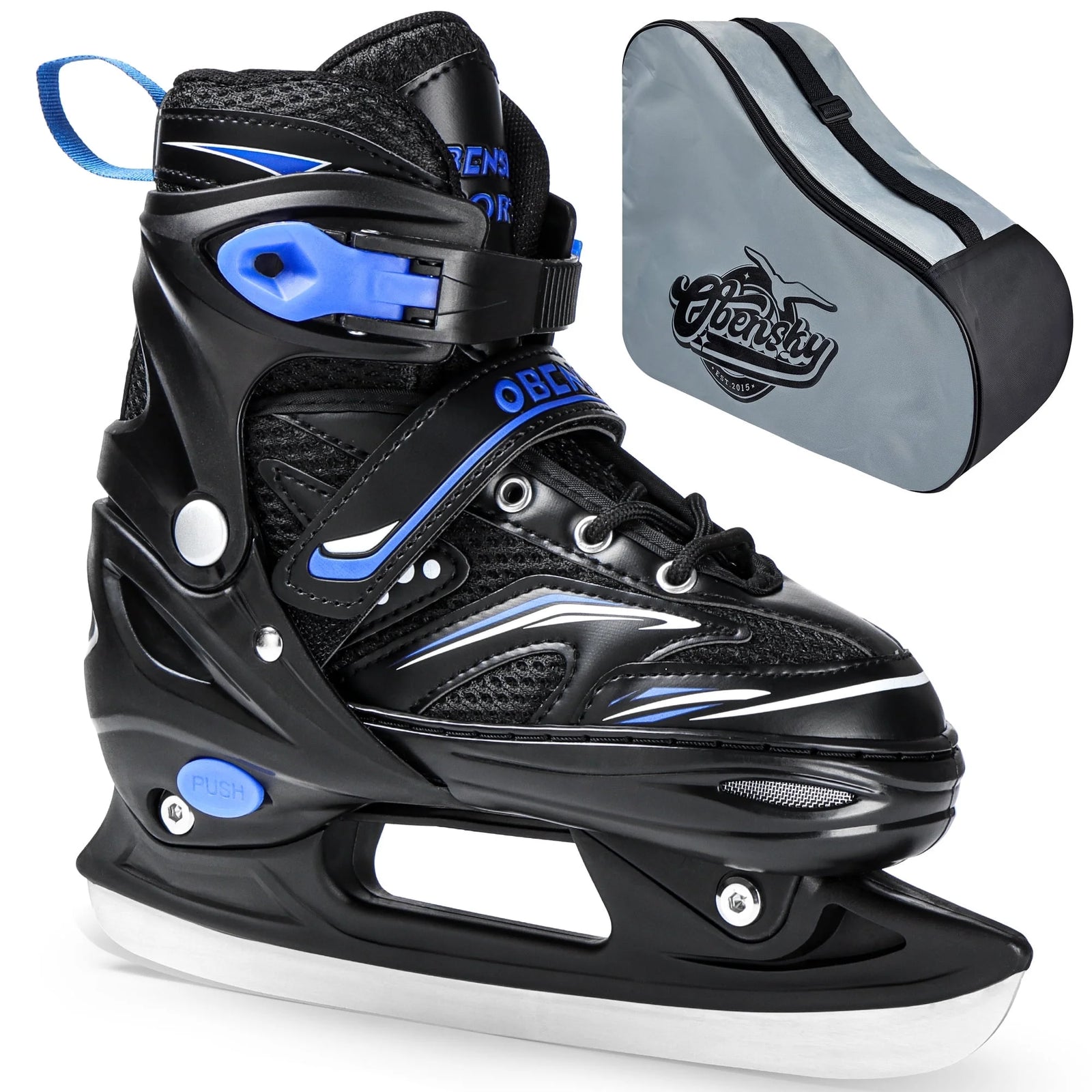 Adjustable Ice Skates - Kids Ice Skates for Beginners, Girls and Boys - Soft Padding and Reinforced Ankle Support - Fun Ice Hockey Lace-Up Skates for Outdoor and Rink