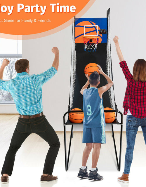 Load image into Gallery viewer, Foldable Single Shot Basketball Arcade Game with Electronic Scorer and Basketballs
