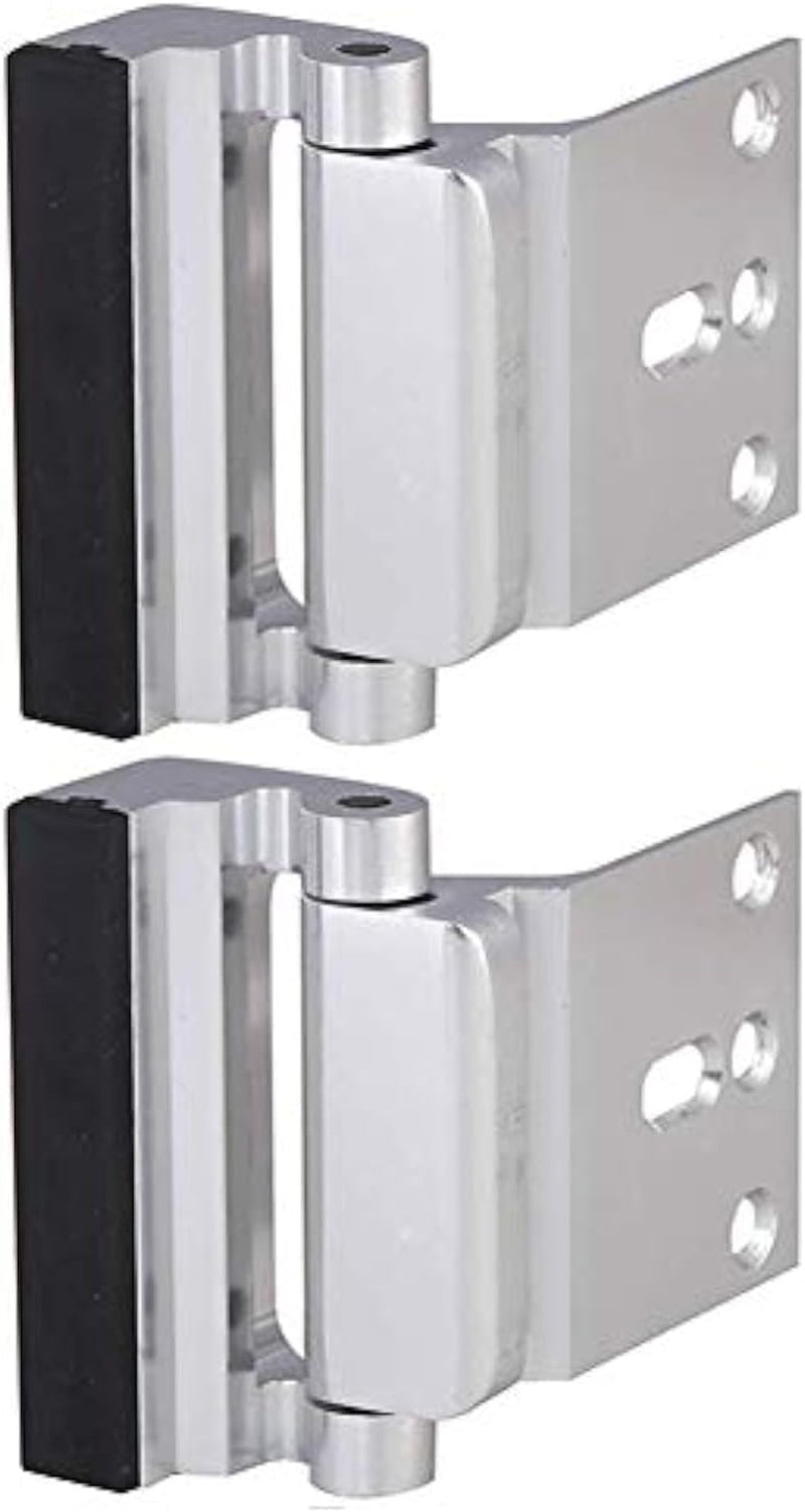 2 Pack Door Reinforcement Locks with 8 Screws, Home Security Door Lock for Toddler, Childproof Door Lock Night Lock Withstand 800 Lbs Silver