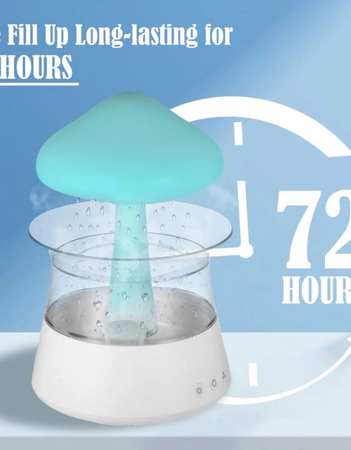 Load image into Gallery viewer, Waterfall Humidifier Water Drip， Rain Cloud Diffuser with 7 Colors LED Lights， Cloud Humidifier Rain Drop for Sleeping
