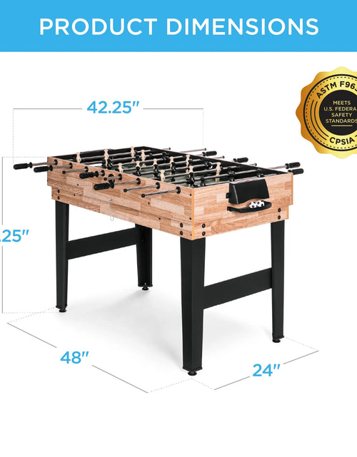 Load image into Gallery viewer, 2X4Ft 10-In-1 Combo Game Table Set W/ Hockey, Foosball, Pool, Shuffleboard, Ping Pong - Walnut
