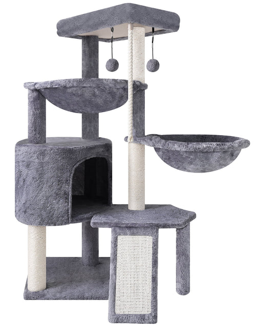 Load image into Gallery viewer, Cat Tree Cat Tower with Cat Scratching Posts,Activity Centre Climbing Tree Cat Furniture with Cat Condo and Two Hammocks,Beige
