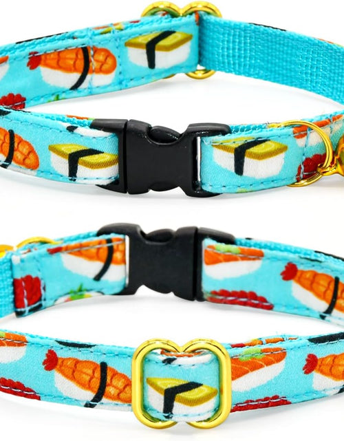 Load image into Gallery viewer, Sushi Cat Collar Bow Tie, Breakaway Safety Plastic Buckle, Bowtie Collar for Kitten (6&quot;-10&quot;)
