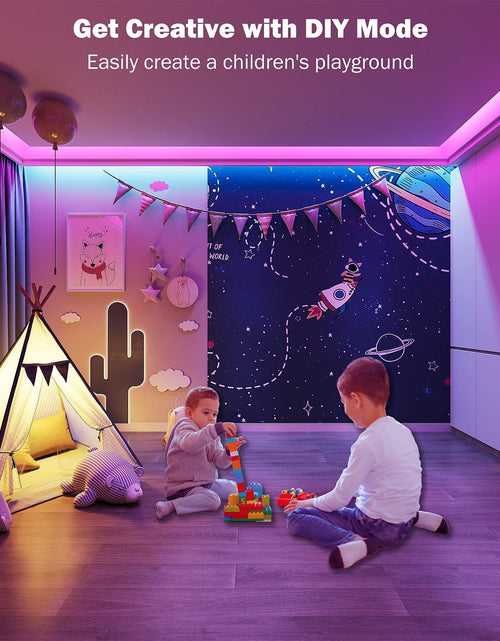 Load image into Gallery viewer, Led Lights for Bedroom 100Ft,  LED Lights with Remote and App Control Sync to Music 5050 RGB LED Strip Lights, LED Lights for Room Party Decoration
