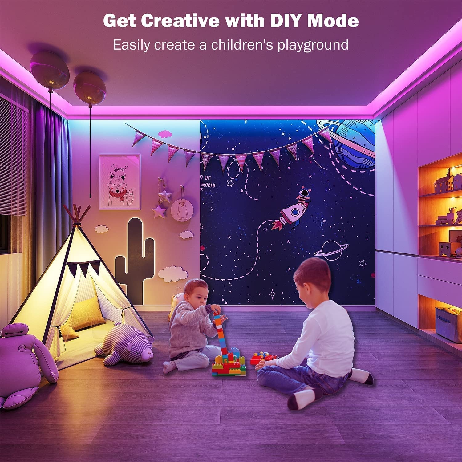 Led Lights for Bedroom 100Ft,  LED Lights with Remote and App Control Sync to Music 5050 RGB LED Strip Lights, LED Lights for Room Party Decoration