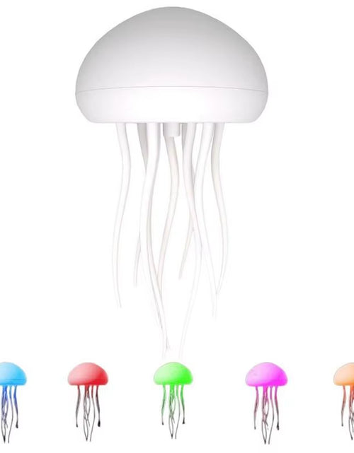 Load image into Gallery viewer, Jellyfish Night Light Cartoon Jellyfish Night Light Gradient Cute Jellyfish Bedside Lamp Voice Control Floating Jellyfish Lamp
