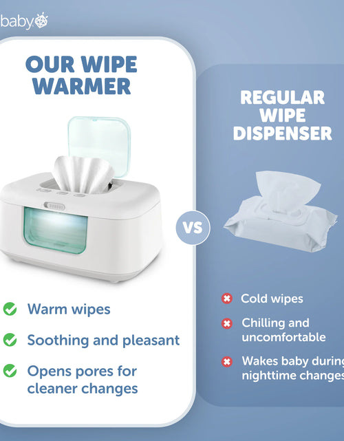 Load image into Gallery viewer, Baby Wipe Warmer &amp; Dispenser with LED Changing Light &amp; On/Off Switch by
