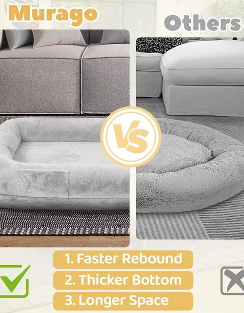 Load image into Gallery viewer, Human Dog Bed for Adults, 71&quot; Long Human Size Dog Bed, Removable Cover, Washable, Waterproof, Orthopedic Design
