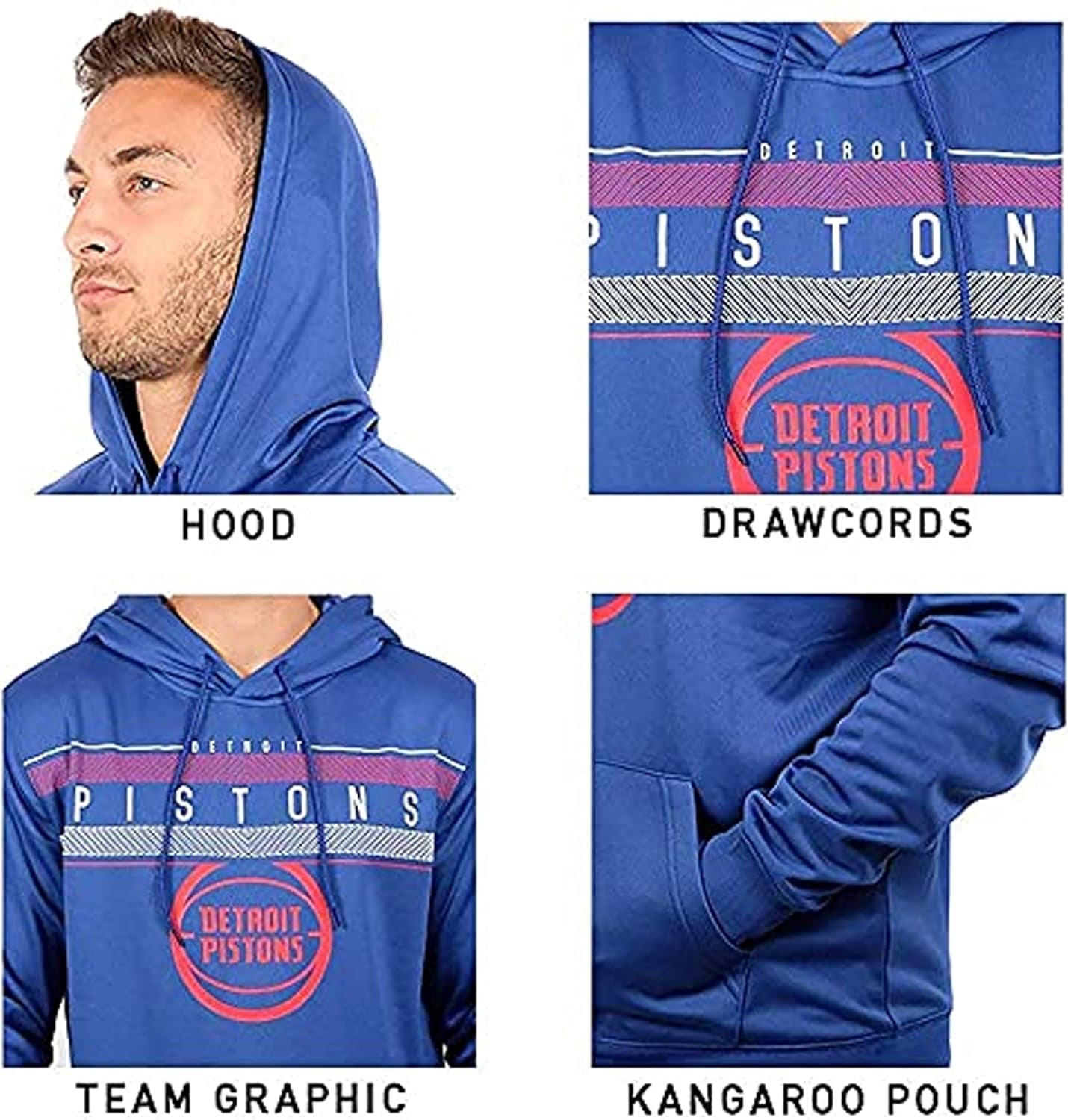 Men'S Fleece Hoodie Pullover Sweatshirt Poly Midtown