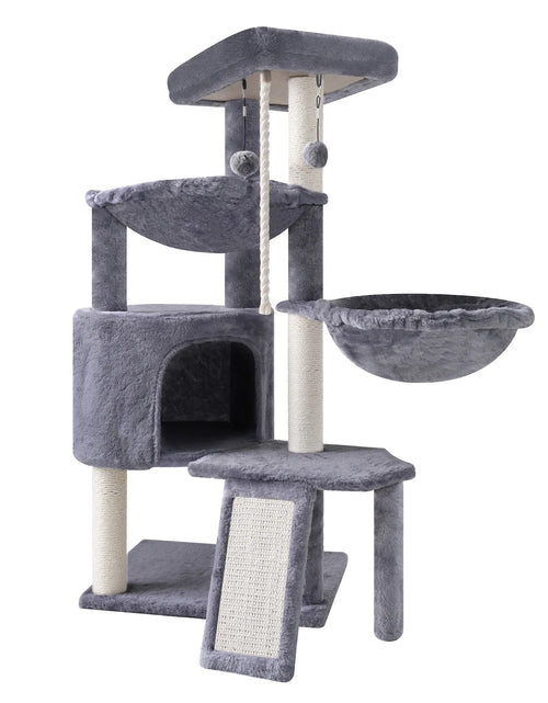 Load image into Gallery viewer, Cat Tree Cat Tower with Cat Scratching Posts,Activity Centre Climbing Tree Cat Furniture with Cat Condo and Two Hammocks,Beige
