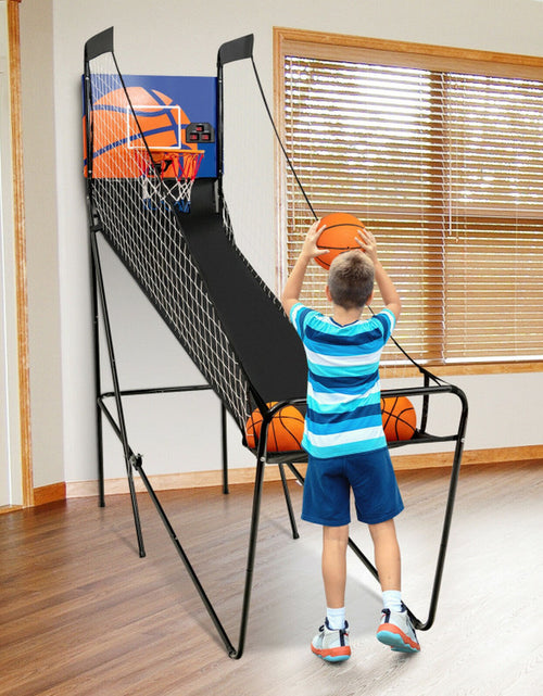 Load image into Gallery viewer, Foldable Single Shot Basketball Arcade Game with Electronic Scorer and Basketballs
