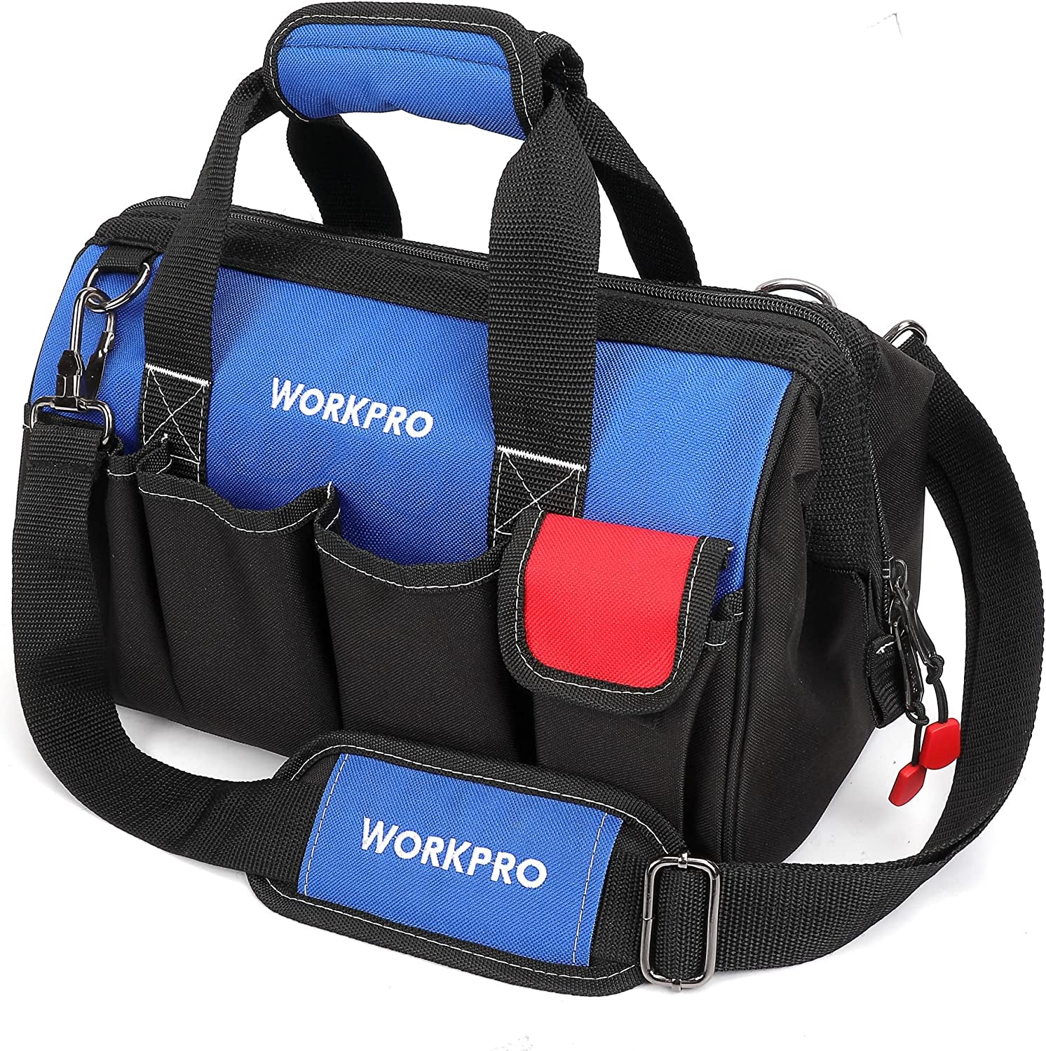 14-Inch Tool Bag, Multi-Pocket Tool Organizer with Adjustable Shoulder Strap