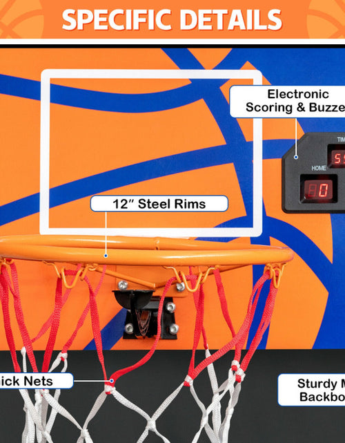 Load image into Gallery viewer, Foldable Single Shot Basketball Arcade Game with Electronic Scorer and Basketballs
