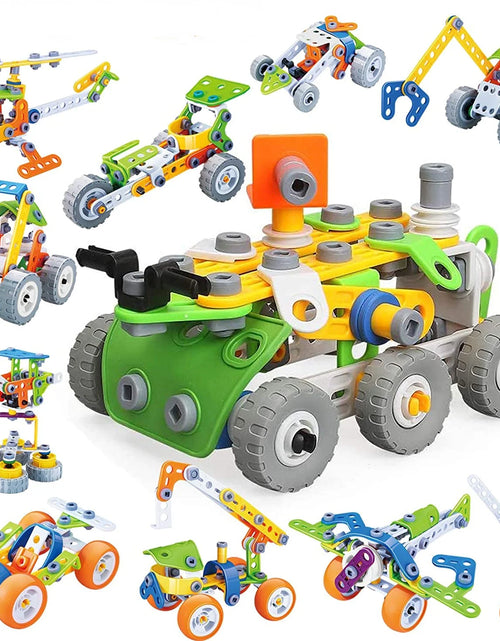 Load image into Gallery viewer, Building Blocks STEM Toys for 4 5 6 7 8+ Year Old Boys Erector Sets Kits Building Toys for Kids Age 4-8 6-8 5-7 8-10 Creative Learning Game Engineering Stem Projects Activities Gift
