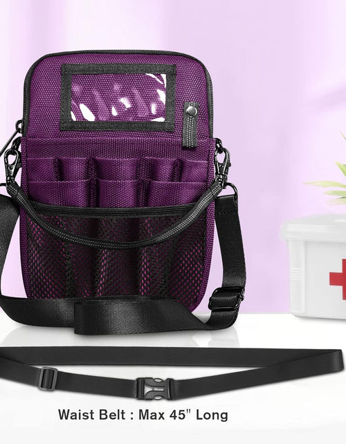 Load image into Gallery viewer, Nurse Fanny Pack with Tape Holder,  Multi Compartment Medical Gear Pocket Belt Bag Nursing Organizer Pouch | Utility Waist Pack for Stethoscopes, Bandage Scissors Other Medical Supplies, Purple
