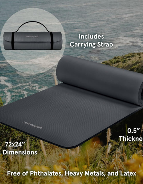 Load image into Gallery viewer, Solana Yoga Mat 1&quot; &amp; 1/2&quot; Thick W/Nylon Strap for Men &amp; Women - Non Slip Exercise Mat for Yoga
