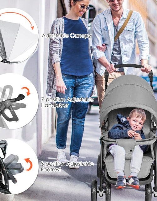 Load image into Gallery viewer, Foldable Lightweight Front Back Seats Double Baby Stroller
