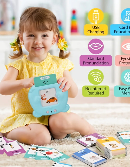 Load image into Gallery viewer, Learning Machine for Kid Talking Flash Cards Kindergarten Kids Language Electronic Audio Book Learn English Words Toys
