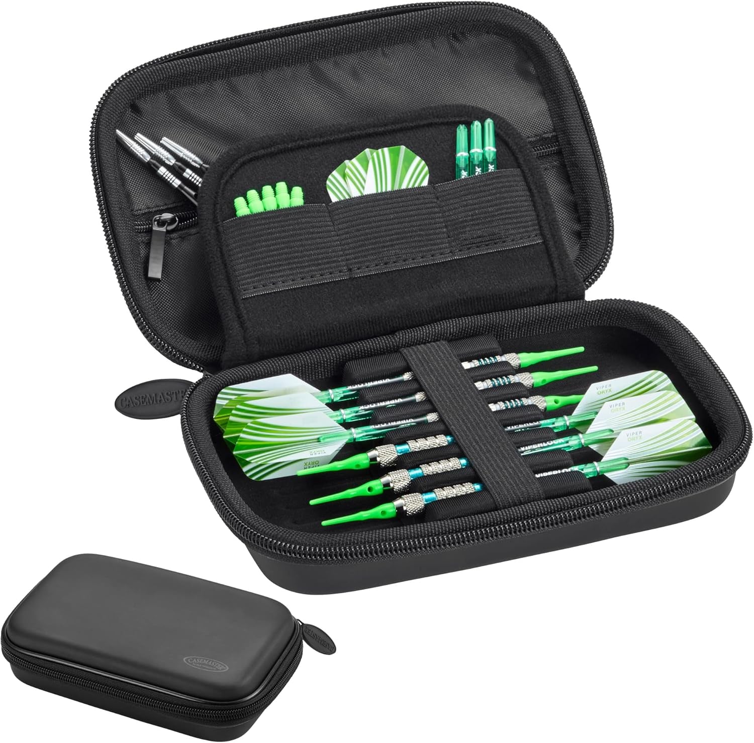 Sentinel EVA Foam Shell Dart Case, Holds 6 Darts and Extra Accessories, Tips, Shafts and Flights, Compatible with Steel Tip and Soft Tip Darts